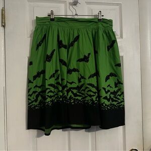 SOURPUSS BATS SPOOKSVILLE SKIRT GREEN
